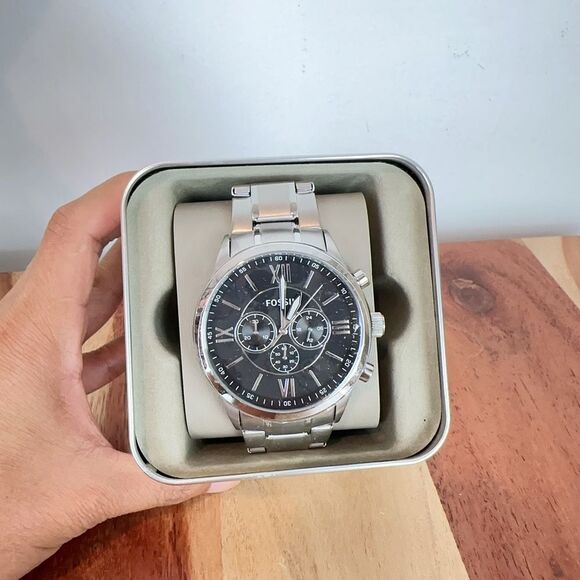NWT Fossil Flynn Chronograph Stainless Steel Watch - Picture 3 of 6
